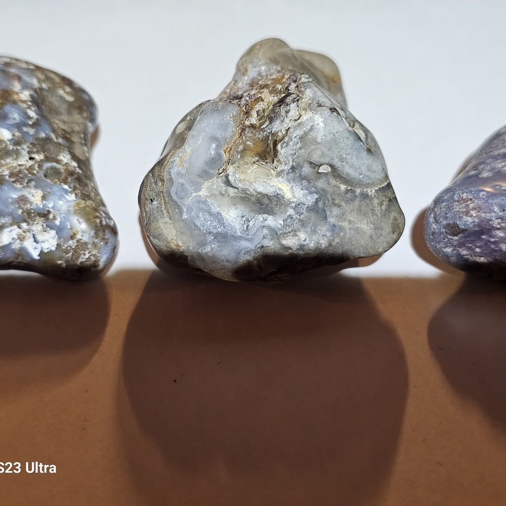 Natural Agate Stone Trio